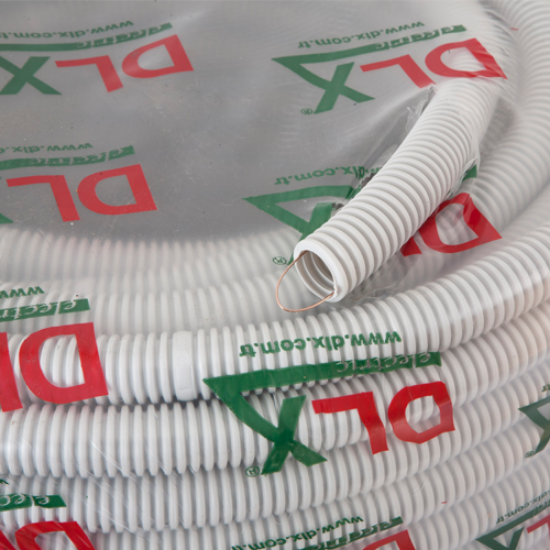 Imagine Tub flexibil (copex) D16, fără halogen, ignifug, cu fir de tragere - DLX