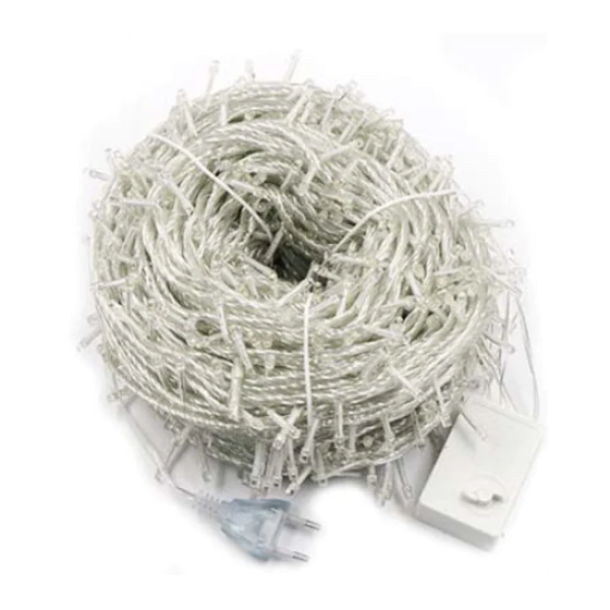 Imagine Șir exterior 100 LED alb rece cu cablu alb 10m - S-OUT