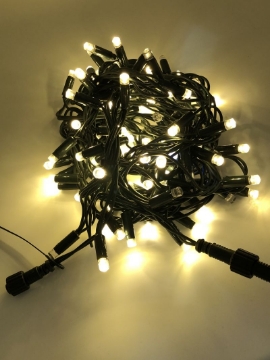 Arată detalii pentru Ghirlandă extensibilă 50 LED-uri cu flash, lumină alb cald, cablu negru 3x0.4m  Imagine Ghirlandă extensibilă 50 LED-uri cu flash, lumină alb cald, cablu negru 3x0.4m
