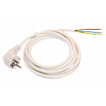 Arată detalii pentru Cablu de alimentare 3m, 250V, 16A, Alb Imagine Cablu de alimentare 3m, 250V, 16A, Alb