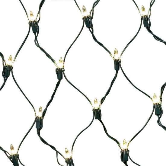 Imagine Plasă extensibilă 144 LED lumina calda cu Cablu Negru 1.2x1.5m