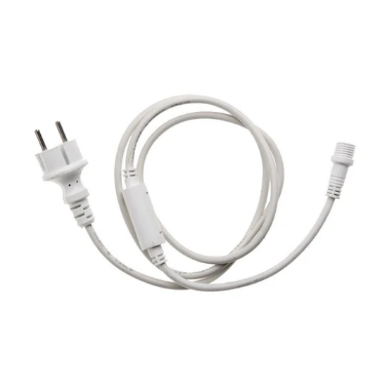 Imagine Ștecher alimentare cu cablu pentru ghirlande și instalații extensibile, alb, 1.5m, IP44, S-Out 30-191500