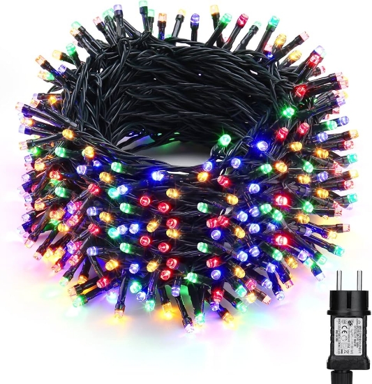 Imagine Șir extensibil 50 LED multicolor cu cablu alb 5m S-OUT