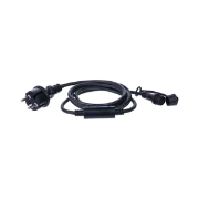 Imagine Stecher alimentare cu cablu negru, 3m, DD-9014