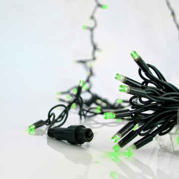 Arată detalii pentru Șir luminos, 100 LED-uri de 5mm, cablu verde, LED-uri verzi la fiecare 10 cm Imagine Șir luminos, 100 LED-uri de 5mm, cablu verde, LED-uri verzi la fiecare 10 cm