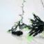 Imagine Șir luminos, 100 LED-uri de 5mm, cablu verde, LED-uri verzi la fiecare 10 cm