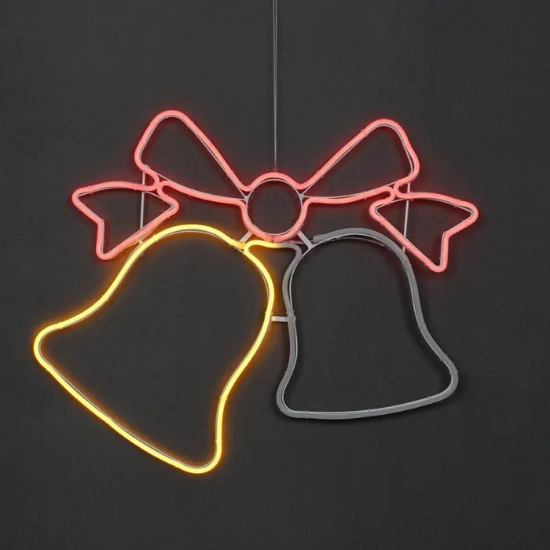 Imagine Clopoței exterior 360 LED rece/roșu cu cablu negru 1m D:0.6m