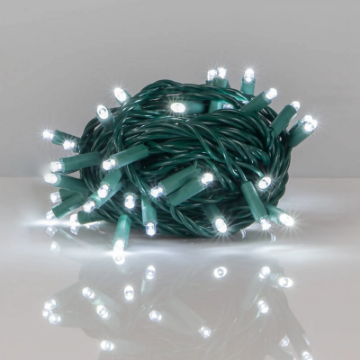 Arată detalii pentru Șir Luminos 100 LED Alb 230V Interconectabil IP65 cu Cablu Verde 1.5M Imagine Șir Luminos 100 LED Alb 230V Interconectabil IP65 cu Cablu Verde 1.5M