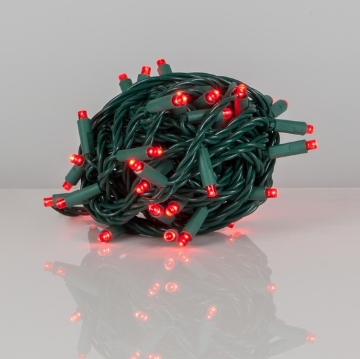 Arată detalii pentru Șir luminos 100 LED-uri Roșii 230V Interconectabil IP65 cu Cablu Verde 1,5M Imagine Șir luminos 100 LED-uri Roșii 230V Interconectabil IP65 cu Cablu Verde 1,5M