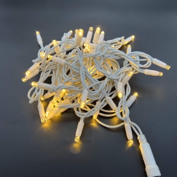 Arată detalii pentru Șir luminos 100 LED-uri Alb Cald 230V Interconectabil IP65 cu Cablu Alb 1,5M Imagine Șir luminos 100 LED-uri Alb Cald 230V Interconectabil IP65 cu Cablu Alb 1,5M