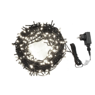 Arată detalii pentru Șir luminos 100 LED-uri Alb Cald Intermitente 230V Interconectabil IP65 cu Cablu Verde 1,5M Imagine Șir luminos 100 LED-uri Alb Cald Intermitente 230V Interconectabil IP65 cu Cablu Verde 1,5M
