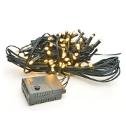 Imagine Șir luminos 100 LED-uri Alb Cald Intermitente 230V Interconectabil IP65 cu Cablu Verde 1,5M