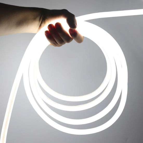 Imagine Furtun LED Neon Flex 220V, 8W/m, IP65, Alb, Rola de 50Ml