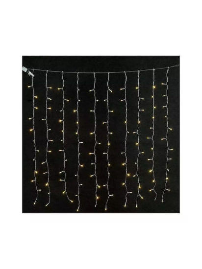 Imagine Perdea cu 200 LED-uri albe de 5mm, 100x200 cm cablu verde, IP65