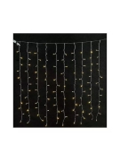 Imagine Perdea cu 200 LED-uri alb cald de 5mm, 100x200 cm,  cablu verde
