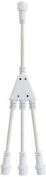 Arată detalii pentru Conector tip 1 la 3 , cu cablu din cauciuc alb la intervale de 10 cm, IP65 Imagine Conector tip 1 la 3 , cu cablu din cauciuc alb la intervale de 10 cm, IP65