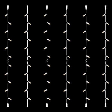 Arată detalii pentru Șir luminos, 30 LED-uri alb-cald, cablu de cauciuc alb, 6 buc/set, cu 2 conectori, IP65 Imagine Șir luminos, 30 LED-uri alb-cald, cablu de cauciuc alb, 6 buc/set, cu 2 conectori, IP65