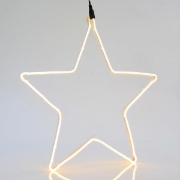 Imagine Stea neon LED 2 m, conexiune dublă, lumină alb cald, 54x58 cm, IP44