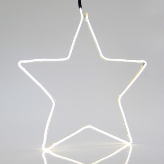 Imagine Stea LED neon 2 m, conexiune dublă, lumină albă , 54x58 cm, IP44