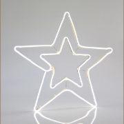Imagine Stea dublă LED  neon 3 m, conexiune dublă, lumină albă, 56x58 cm, IP44 600-23002