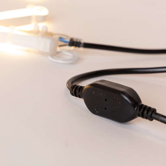 Imagine Stea triplă  LED  neon 5 m, conexiune dublă, lumină alb caldă, 60x60 cm, IP44 600-23112