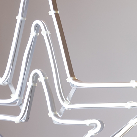 Imagine Stea triplă,  LED  neon 5 m, conexiune dublă, lumină albă, 60x60 cm, IP44 600-23113