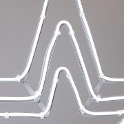 Imagine Stea triplă,  LED  neon 5 m, conexiune dublă, lumină albă, 60x60 cm, IP44