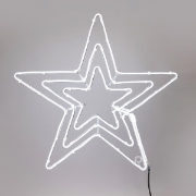 Imagine Stea triplă,  LED  neon 5 m, conexiune dublă, lumină albă, 60x60 cm, IP44 600-23113