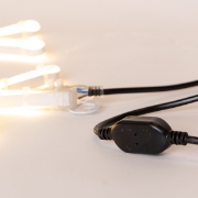 Imagine Fulg de nea LED  neon 5 m, conexiune dublă, lumină alb caldă, 59x50 cm, IP44