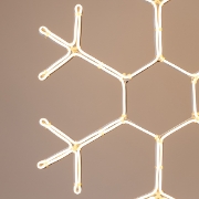 Imagine Fulg de nea LED  neon 5 m, conexiune dublă, lumină alb caldă, 59x50 cm, IP44