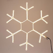 Imagine Fulg de nea LED  neon 5 m, conexiune dublă, lumină alb caldă, 59x50 cm, IP44