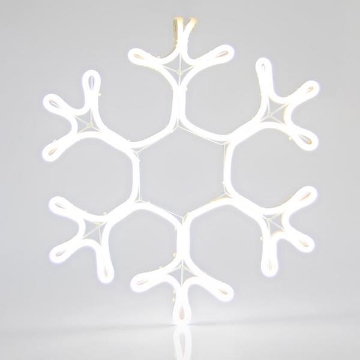 Arată detalii pentru Fulg de nea,  LED  neon 3 m, conexiune dublă, lumină albă, 38x35 cm, IP44 Imagine Fulg de nea,  LED  neon 3 m, conexiune dublă, lumină albă, 38x35 cm, IP44