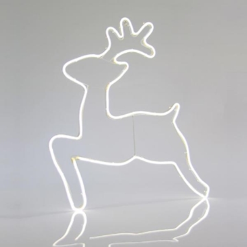 Arată detalii pentru Cerb  LED neon 3 m, conexiune dublă, lumină albă, 65x58 cm, IP44 Imagine Cerb  LED neon 3 m, conexiune dublă, lumină albă, 65x58 cm, IP44