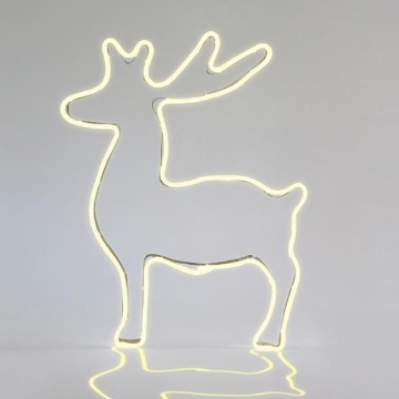 Arată detalii pentru Cerb LED  neon 3 m, conexiune dublă, lumină alb caldă, 51x65 cm, IP44 Imagine Cerb LED  neon 3 m, conexiune dublă, lumină alb caldă, 51x65 cm, IP44