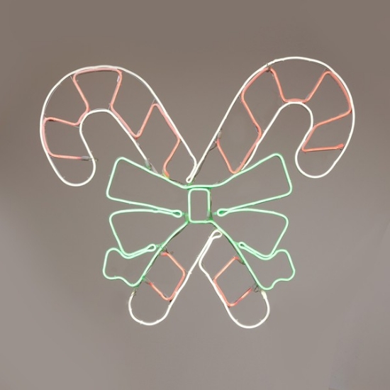 Imagine Acadea LED neon 9,5m cu fundiță verde, conexiune dublă, IP44, 70x60cm