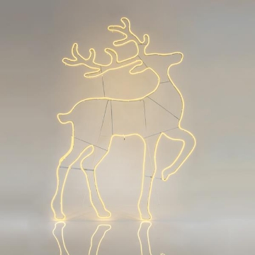 Arată detalii pentru Ren LED  neon 10 m, conexiune dublă, lumină alb caldă, 140x93 cm, IP44 Imagine Ren LED  neon 10 m, conexiune dublă, lumină alb caldă, 140x93 cm, IP44