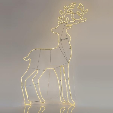 Arată detalii pentru Ren LED neon 12 m, conexiune dublă, lumină alb caldă, 180x104 cm, IP44 Imagine Ren LED neon 12 m, conexiune dublă, lumină alb caldă, 180x104 cm, IP44