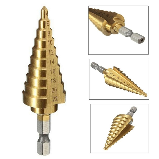 Imagine Burghiu trepte 4-22mm HSS pentru plastic și metal