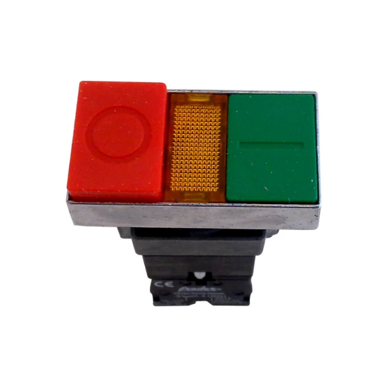 Imagine Buton dublu roșu/verde cu revenire 1NI+1ND