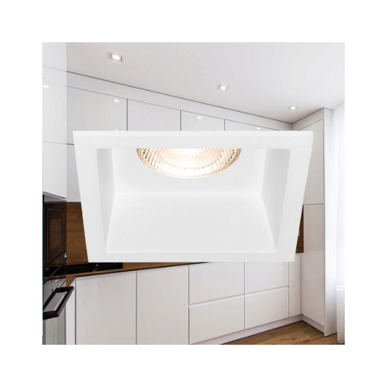 Imagine Carcasă albă pătrată pentru GU10/GU5.3 Tetra-CF