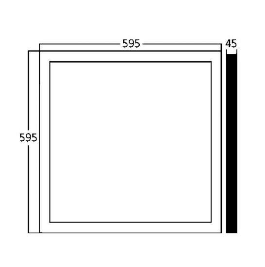 Imagine Panou LED aplicabil 60x60 alb 50W 6500K Braytron