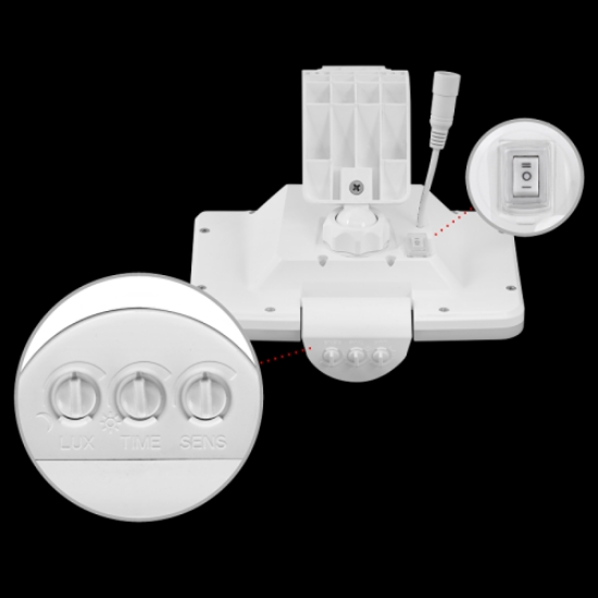 Imagine Proiector solar LED cu senzor PIR 11W 5000K IP54