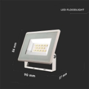 Imagine Reflector LED SMD 10W 4000K IP65 Alb, cip Samsung