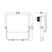 Imagine Proiector LED Slim Braytron 10W 3in1 IP65 Alb BR-BT60-51080