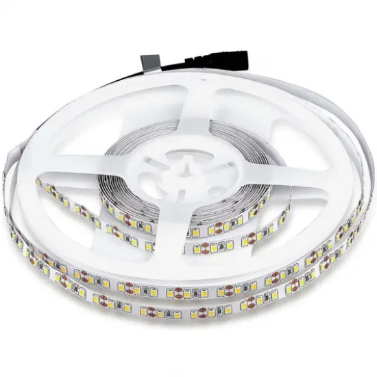 Imagine Bandă LED V-TAC 12V 3528 120LED/8W/M IP20 4500K 5M Rola