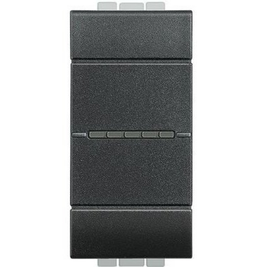 Imagine Intrerupator cap scara axial 10A 1 modul antracit LIVING LIGHT L4053AN