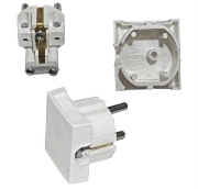 Imagine Stecher Schuko lateral tip 'A' cu CP - alb