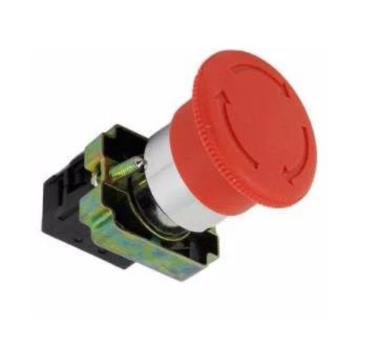 Imagine Buton ciupercă roșu cu reținere Ø40mm