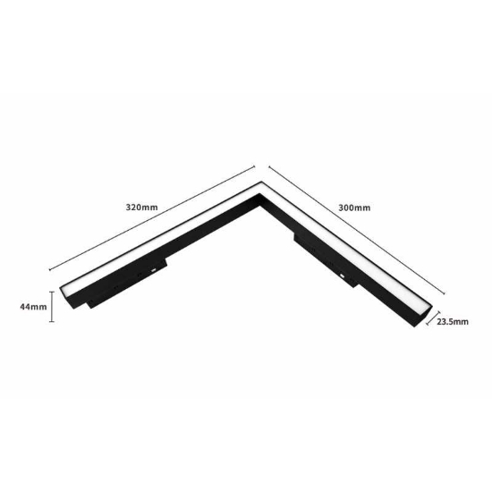 Imagine Proiector LED pe șină magnetică 90 grade 24W