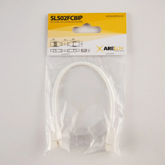 Imagine Element de conexiune flexibilă cu cablu pentru bandă LED, Arelux Xsolis SLS02FC8IP, 221 mm, IP67